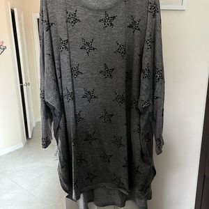 Leopard Star Hi lo sweater
